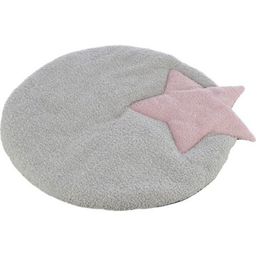 TRIXIE JUNIOR TAPPETINO con STELLA,55x61cm,PELLICCETTA SINTETICA,GRIGIO/LILLA