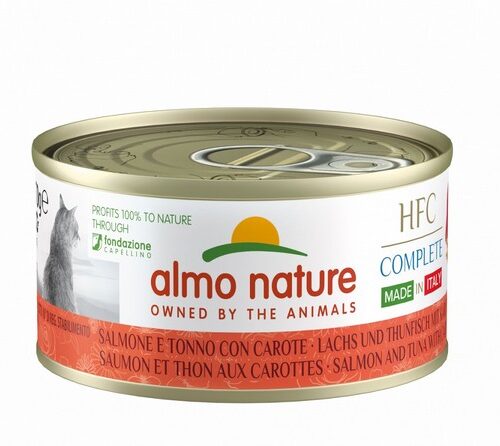 ALMO NATURE HFC CAT LATTINA Complete - Salmone e Tonno con Carota 70G