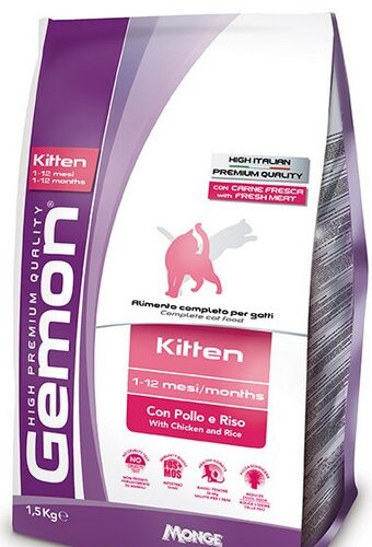 Gemon Kitten con pollo e riso 2 kg