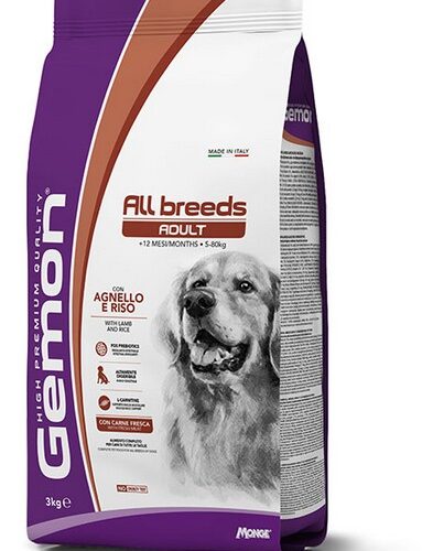 Gemon ALL BREEDS adult con agnello e riso 3kg