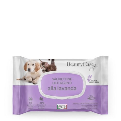 BEAUTY CASE PET SALVIETTINE UMIDIFICATE Lavanda fiorita 40 pz