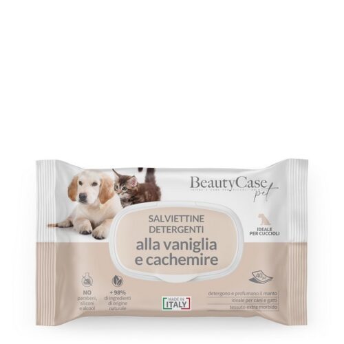 BEAUTY CASE PET SALVIETTINE UMIDIFICATE Vaniglia & Cachemire (cuccioli) 40 pz