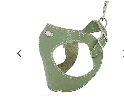 PUPAKIOTTI BASIC Pettorina ergonomica e regolabile in pelle  per cani (Militare, 3XL-4XL)