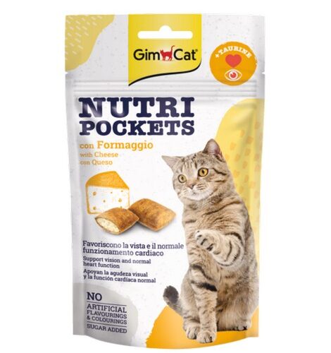 GIMCAT NUTRI POCKETS CON FORMAGGIO E TAURINA 60GR