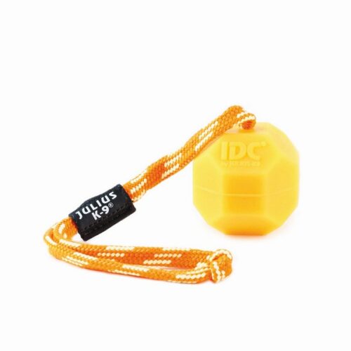 JULIUS K9 PALLA CON TIRANTE   MORBIDA ARANCIONE 6 CM