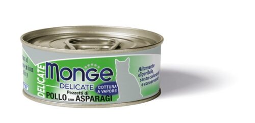 Monge Delicate pezzetti di pollo con asparagi 80g