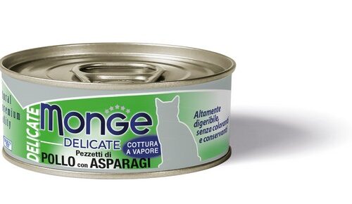 Monge Delicate pezzetti di pollo con asparagi 80g