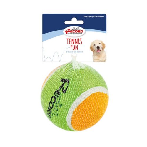RECORD TENNIS FUN PALLA DA TENNIS VERDE  ARANCIONE L 10,2 CM