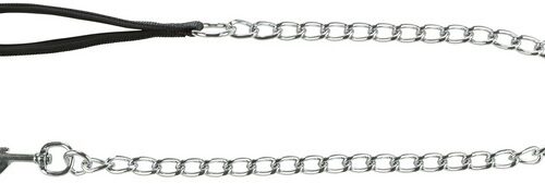 TRIXIE GUINZAGLIO a CATENA con MANIGLIA in NYLON,1.00m/4.0mm,NERO