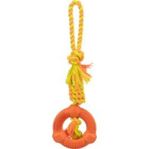 TRIXIE CORDA con ANELLO,in COTONE/GOMMA NATURALE,Ø12cm/41cm