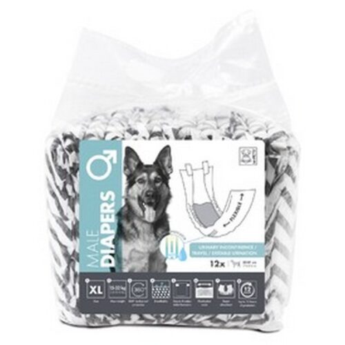 MPETS PANNOLINI - Cane maschio- XL Nero bianco
