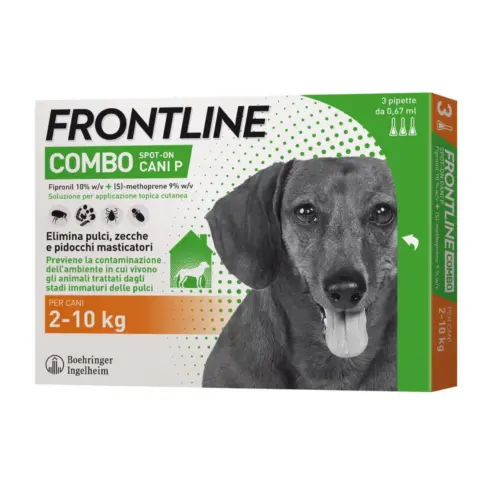 FRONTLINE COMBO SPOT-ON CANI 3 PIPETTE DA 0,67ML 2-10KG