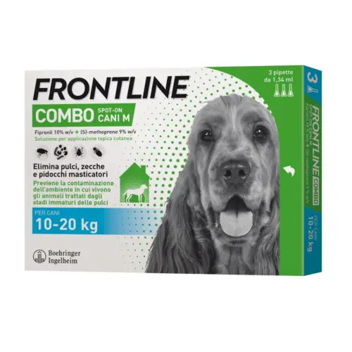 FRONTLINE COMBO SPOT-ON CANI 3 PIPETTE DA 1,34ML 10-20KG