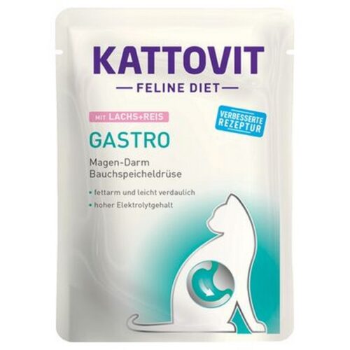 KATTOVIT FELINE DIET BUSTA Gastro duck + rice 85 g pouch