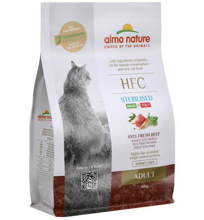 ALMO NATURE HFC CAT DRY Adult Sterilizzato Manzo 300 g