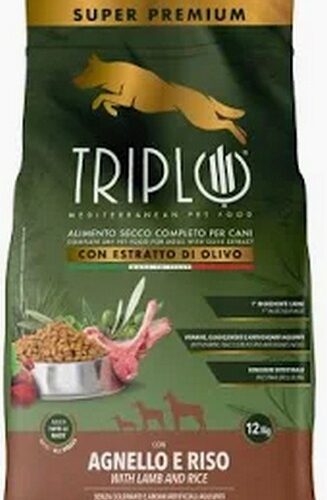 TRIPLO ALIMENTO PER CANI SUPER PREMIUM CON AGNELLO E RISO 3KG
