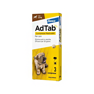 AdTab Compresse Masticabili per cani >2,5 - 5,5 kg