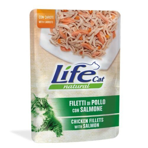 LIFECAT Pollo con Salmone e Carote 70g