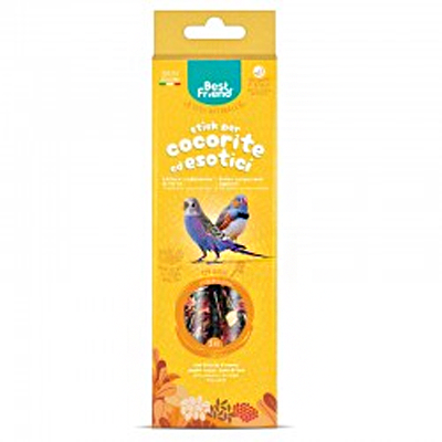 BEST FRIEND 2 PEZZI STICK PER COCORITE, UCCELLI ESOTICI 85 G MIELE