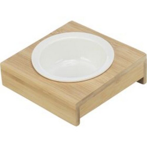 TRIXIE CIOTOLA in CERAMICA,con SUPPORTO in BAMBOO,0.25l/ø 12cm