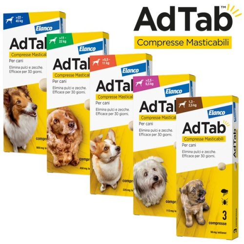 AdTab Compresse Masticabili per cani 1,3 - 2,5 kg