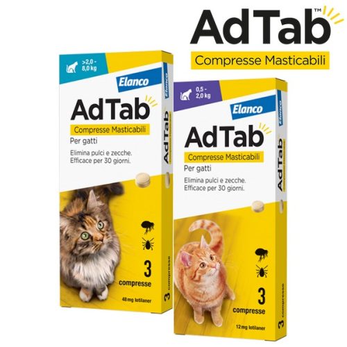 AdTab Compresse Masticabili per gatti 0,5 - 2,0 kg