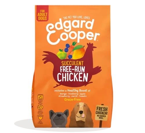 EDGAR COOPER DOG AD  Pollo ruspante fresco con mango, mirtillo, mela & carota  2,5kg