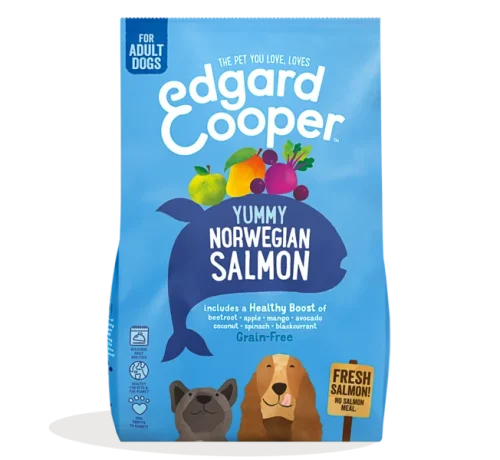 EDGAR COOPER DOG AD Salmone Norvegese Fresco con barbabietola, mela, mango & ribes nero  12kg