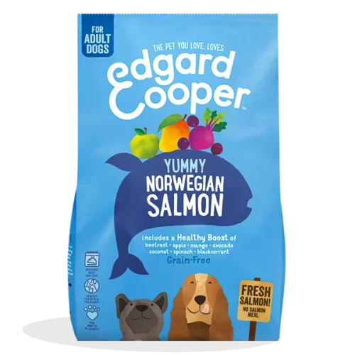 EDGAR COOPER DOG AD Salmone Norvegese Fresco con barbabietola, mela, mango & ribes nero  12kg