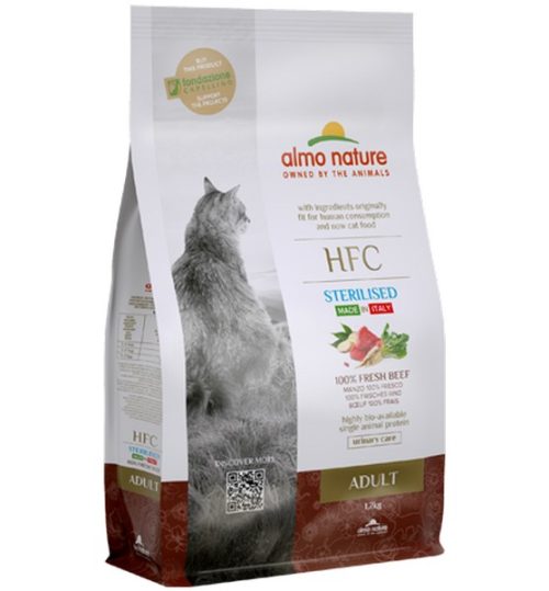 ALMO NATURE HFC CAT DRY Adult Sterilizzato Manzo 1,2 Kg