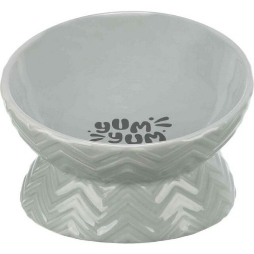 TRIXIE CIOTOLA in CERAMICA,RIALZATA,FORMA ERGONOMICA,0.35l/ø17cm,GRIGIO