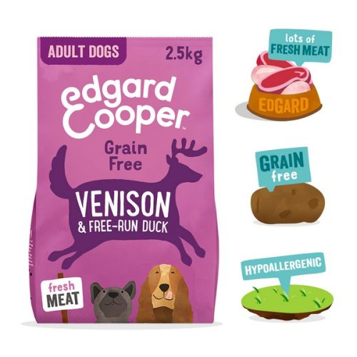 EDGAR COOPER DOG AD Cervo & Anatra ruspante Freschi con mela, barbabietola, pera & mirtillo  2,5kg