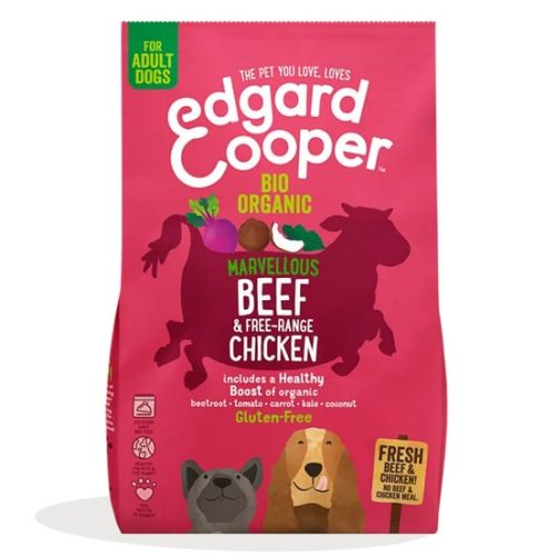 EDGAR COOPER DOG AD Manzo Bio & Pollo ruspante Freschi con barb, cocco & verza biologici 700g