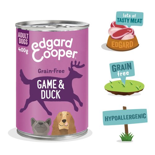 EDGAR COOPER DOG ADULT Selvaggina & Anatra con barbabietola, mirtillo rosso & pera 400g