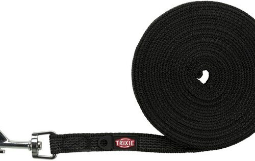 TRIXIE LUNGHINA,con RIVESTIMENTO in GOMMA,S-M 10m/15mm,NERO
