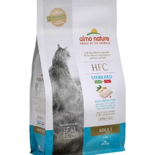 ALMO NATURE HFC CAT DRY Adult Sterilizzato Merluzzo 1,2 Kg