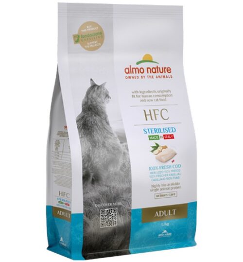 ALMO NATURE HFC CAT DRY Adult Sterilizzato Merluzzo 1,2 Kg