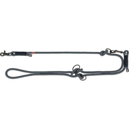 TRIXIE SOFT ROPE GUINZAGLIO ADDESTRAMENTO,XS-S:2.00m/ø6mm,NERO/GRIGIO