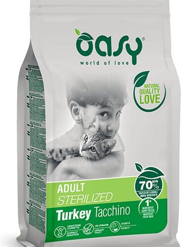 Oasy Dry Cat - ADULT STERILIZED TACCHINO 1,5 kg (4pz) -