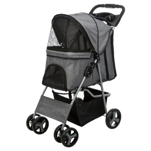 TRIXIE PASSEGGINO per CANI e GATTI,47×100×80cm,fino a 15 kg,GRIGIO