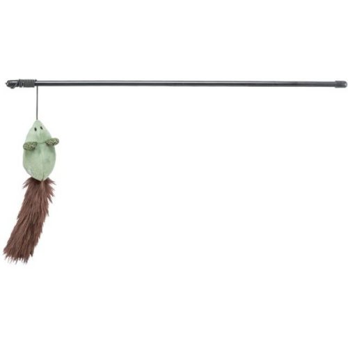 TRIXIE CANNA da PESCA con TOPO,in PLASTICA/PELUCHE,46cm
