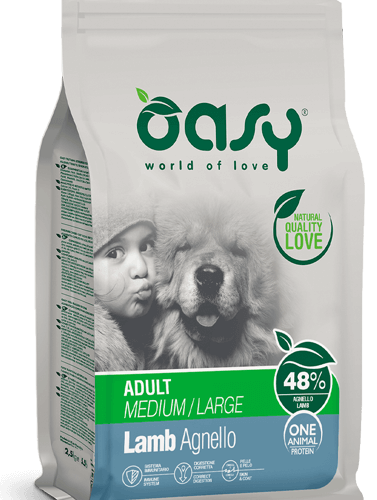 Oasy Dry Dog OAP - ADULT MEDIUM/LARGE AGNELLO 12 Kg -