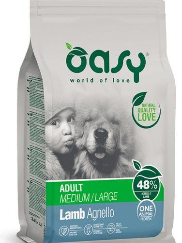 Oasy Dry Dog OAP - ADULT MEDIUM/LARGE AGNELLO 12 Kg -