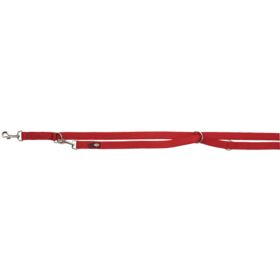 TRIXIE PREMIUM GUINZAGLIO ADDESTRAMENTO DOPPIO,XS 2m/10mm,ROSSO
