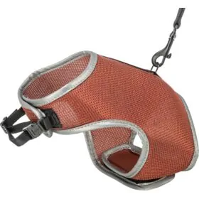 TRIXIE PETTORINA MORBIDA con GUINZAGLIO,24-42cm,1.20m,RUGGINE