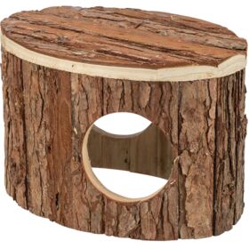 TRIXIE CASETTA METTE,in CORTECCIA d'ALBERO,18×12×12cm